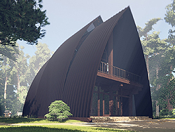 Жилой дом из арочных металлических конструкций
